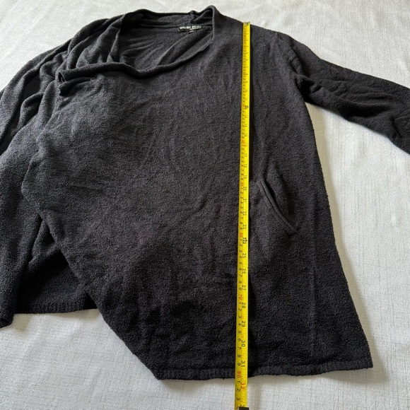 Barefoot Dreams CozyChic Lite Island Wrap Open Front Cardigan Black Size L/XL - Picture 8 of 11